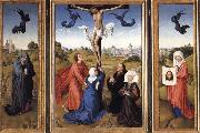 Rogier van der Weyden Crucifixion triptych with SS Mary Magdalene and Veronica oil painting